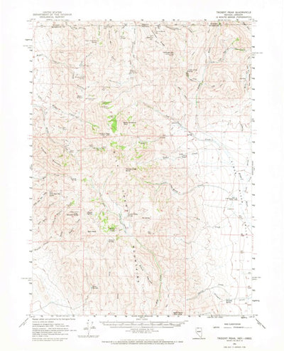 United States Geological Survey Trident Peak, NV-OR (1961, 62500-Scale) digital map