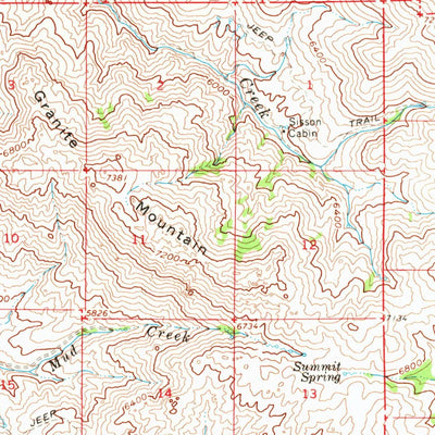 United States Geological Survey Trident Peak, NV-OR (1961, 62500-Scale) digital map