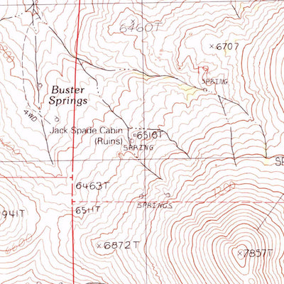 United States Geological Survey Trident Peak, NV-OR (1990, 24000-Scale) digital map