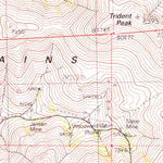 United States Geological Survey Trident Peak, NV-OR (1990, 24000-Scale) digital map