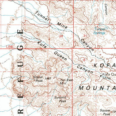 United States Geological Survey Trigo Mountains, AZ-CA (1986, 100000-Scale) digital map