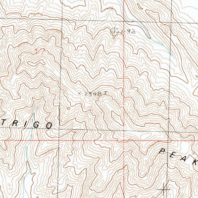 United States Geological Survey Trigo Pass, AZ (1986, 24000-Scale) digital map