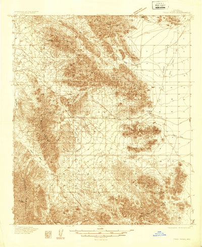 United States Geological Survey Trigo Peaks, AZ (1934, 48000-Scale) digital map