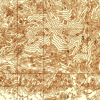 United States Geological Survey Trigo Peaks, AZ (1934, 48000-Scale) digital map