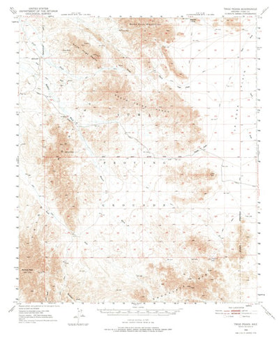 United States Geological Survey Trigo Peaks, AZ (1954, 62500-Scale) digital map