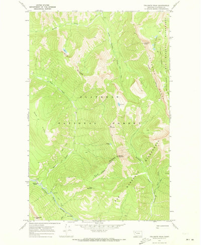 United States Geological Survey Trilobite Peak, MT (1970, 24000-Scale) digital map