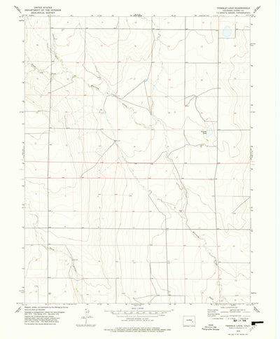 United States Geological Survey Trimble Lake, CO (1978, 24000-Scale) digital map