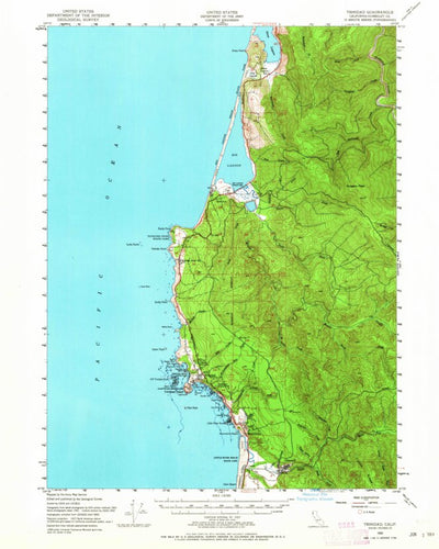 United States Geological Survey Trinidad, CA (1952, 62500-Scale) digital map