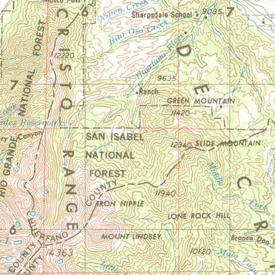 United States Geological Survey Trinidad, CO (1955, 250000-Scale) digital map