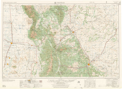 United States Geological Survey Trinidad, CO (1958, 250000-Scale) digital map
