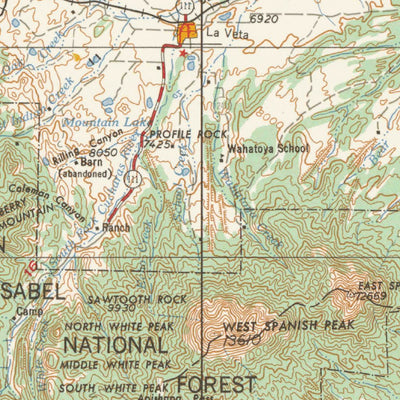 United States Geological Survey Trinidad, CO (1958, 250000-Scale) digital map