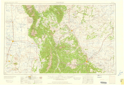 United States Geological Survey Trinidad, CO (1959, 250000-Scale) digital map