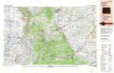 United States Geological Survey Trinidad, CO (1988, 250000-Scale) digital map