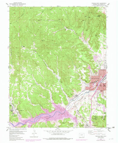 United States Geological Survey Trinidad West, CO (1951, 24000-Scale) digital map