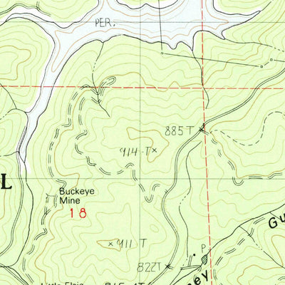 United States Geological Survey Trinity Dam, CA (1982, 24000-Scale) digital map