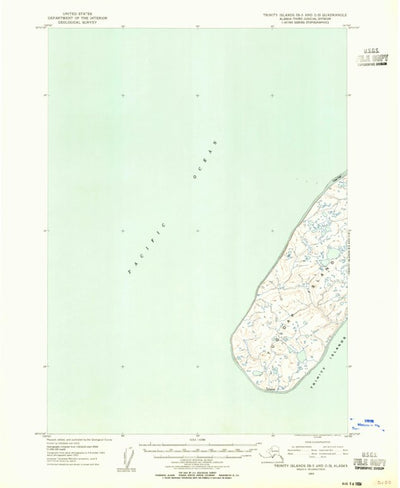 United States Geological Survey Trinity Islands B-3 And C-3, AK (1953, 63360-Scale) digital map