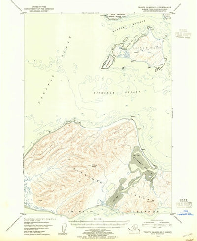 United States Geological Survey Trinity Islands C-1, AK (1954, 63360-Scale) digital map