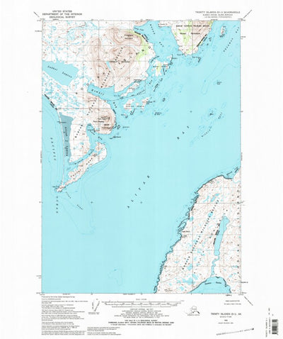 United States Geological Survey Trinity Islands D-1, AK (1952, 63360-Scale) digital map