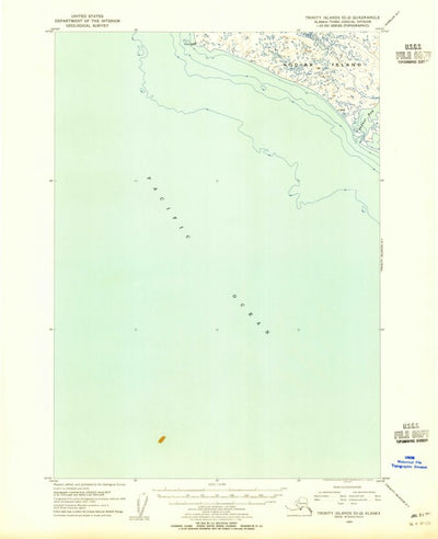 United States Geological Survey Trinity Islands D-2, AK (1954, 63360-Scale) digital map