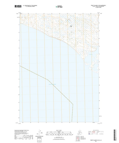United States Geological Survey Trinity Islands D-2 NE, AK (2021, 25000-Scale) digital map