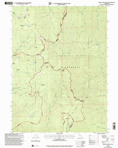 United States Geological Survey Trinity Mountain, CA (1997, 24000-Scale) digital map