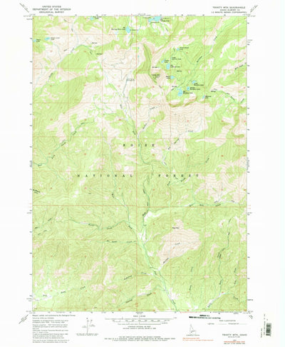 United States Geological Survey Trinity Mountain, ID (1964, 24000-Scale) digital map