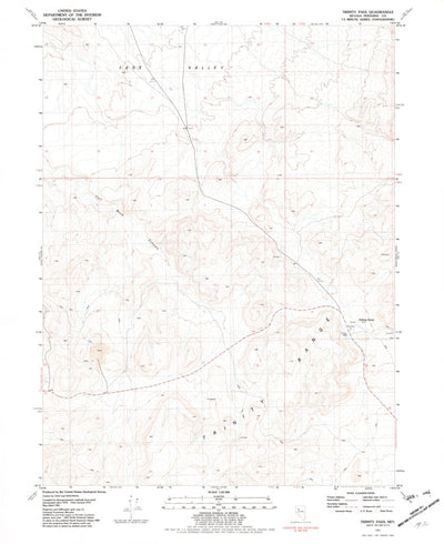 United States Geological Survey Trinity Pass, NV (1981, 24000-Scale) digital map