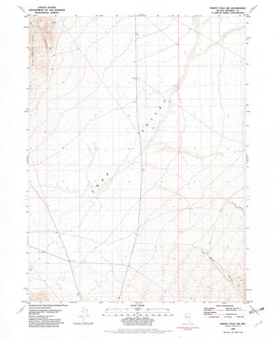 United States Geological Survey Trinity Pass NW, NV (1981, 24000-Scale) digital map
