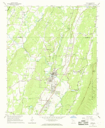 United States Geological Survey Trion, GA (1967, 24000-Scale) digital map