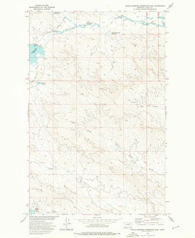 United States Geological Survey Triple Crossing Reservoir East, MT (1973, 24000-Scale) digital map