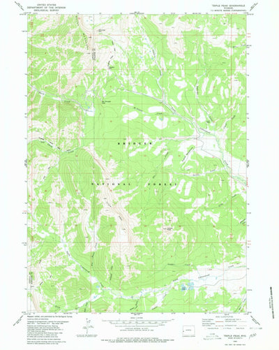 United States Geological Survey Triple Peak, WY (1980, 24000-Scale) digital map
