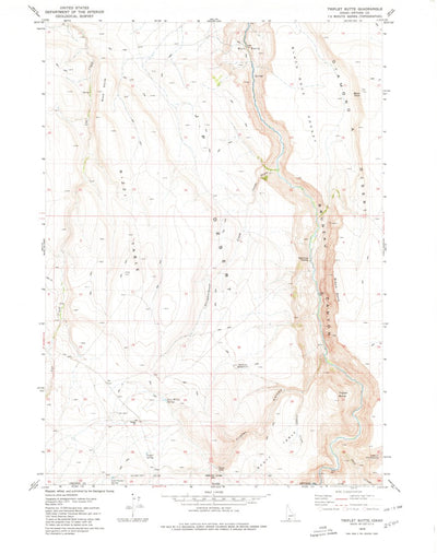 United States Geological Survey Triplet Butte, ID (1979, 24000-Scale) digital map