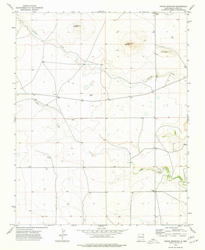 United States Geological Survey Tripod Mountain, NM (1973, 24000-Scale) digital map