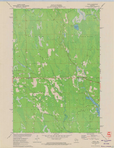 United States Geological Survey Tripoli, WI (1971, 24000-Scale) digital map