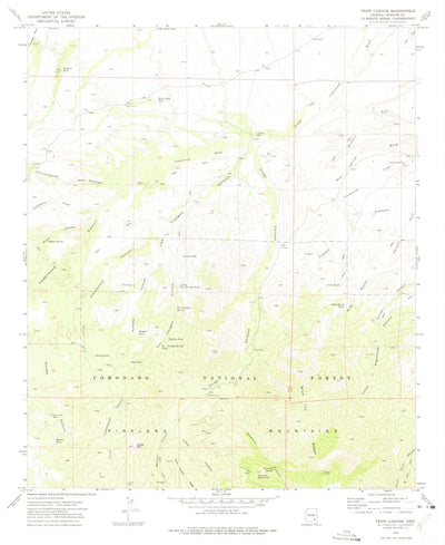 United States Geological Survey Tripp Canyon, AZ (1972, 24000-Scale) digital map