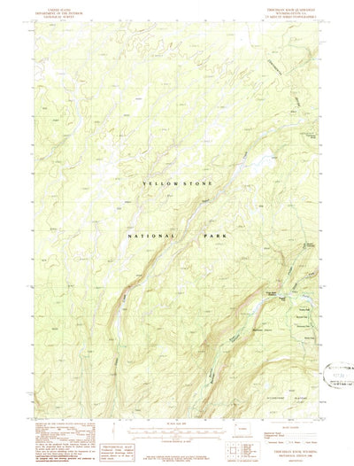 United States Geological Survey Trischman Knob, WY (1986, 24000-Scale) digital map