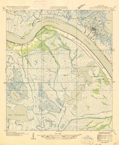 United States Geological Survey Triumph, LA (1947, 31680-Scale) digital map