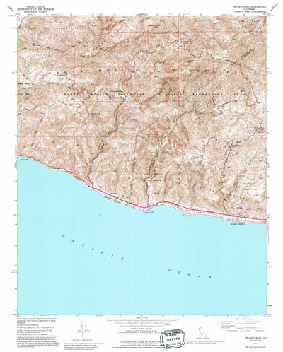 United States Geological Survey Triunfo Pass, CA (1991, 24000-Scale) digital map