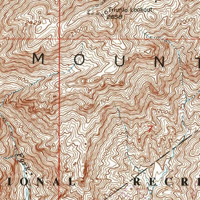 United States Geological Survey Triunfo Pass, CA (1991, 24000-Scale) digital map