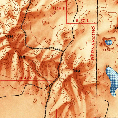 United States Geological Survey Trona, CA (1953, 250000-Scale) digital map