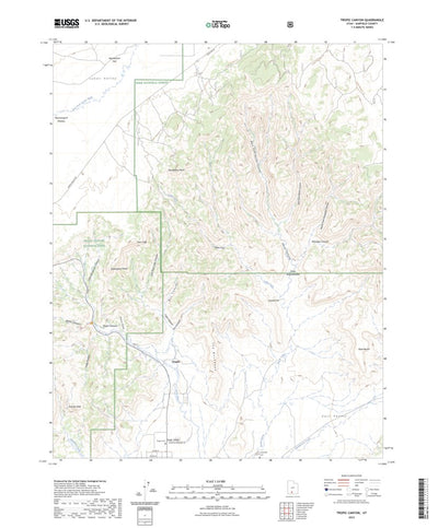 United States Geological Survey Tropic Canyon, UT (2023, 24000-Scale) digital map