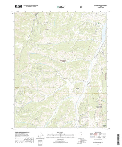 United States Geological Survey Tropic Reservoir, UT (2020, 24000-Scale) digital map