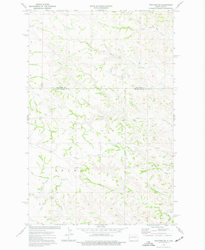 United States Geological Survey Trotters SE, ND (1974, 24000-Scale) digital map