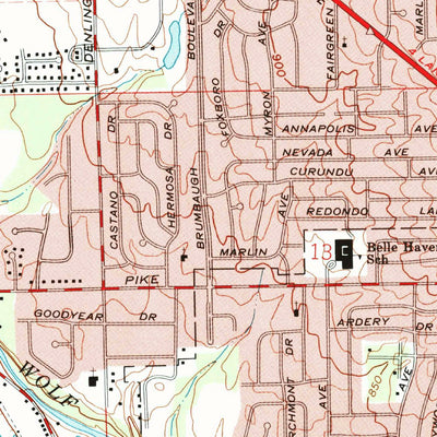 United States Geological Survey Trotwood, OH (1965, 24000-Scale) digital map