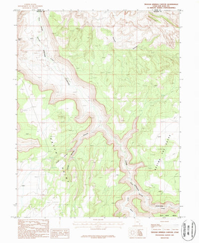 United States Geological Survey Trough Springs Canyon, UT (1987, 24000-Scale) digital map