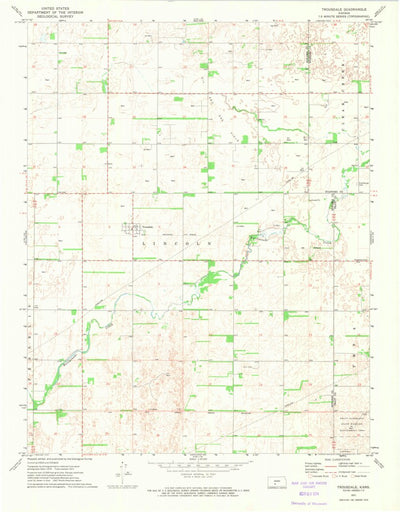 United States Geological Survey Trousdale, KS (1971, 24000-Scale) digital map