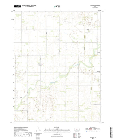 United States Geological Survey Trousdale, KS (2022, 24000-Scale) digital map