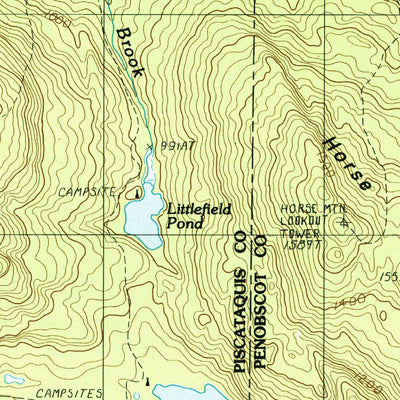 United States Geological Survey Trout Brook Mountain, ME (1988, 24000-Scale) digital map