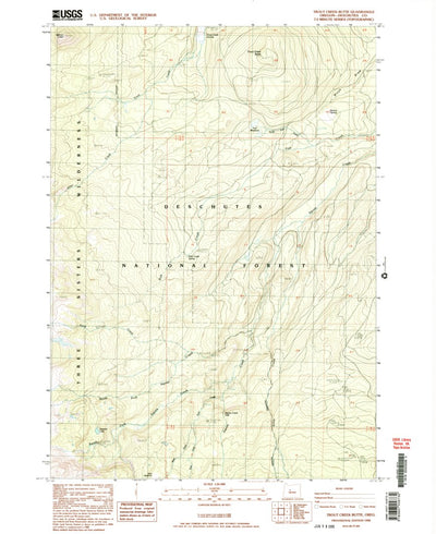 United States Geological Survey Trout Creek Butte, OR (1988, 24000-Scale) digital map