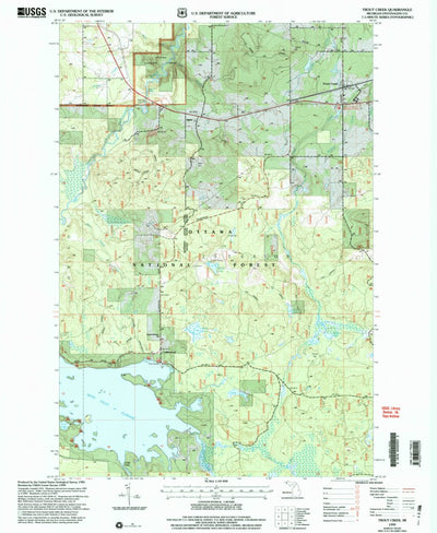 United States Geological Survey Trout Creek, MI (1999, 24000-Scale) digital map